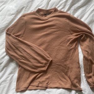 Xs reformation salmon colored high neck top